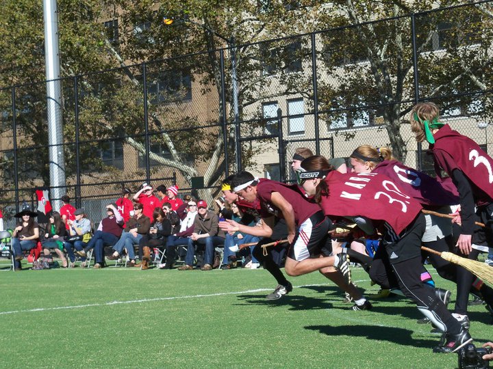 umass amherst take off in a quidditch game!