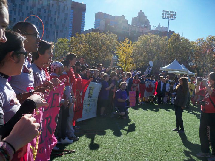 quidditch teams circle up for games
