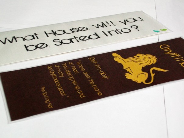 Gryffindor House Bookmark