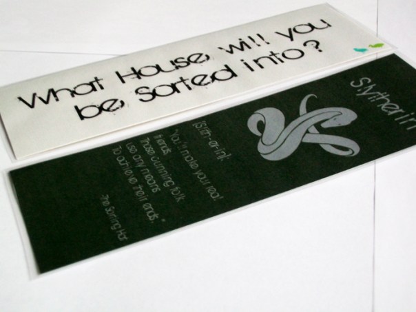 Slytherin House Bookmark