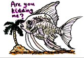 Are You Kidding Me fish. Stupid Fish series, Volume 1. Marker and digital.