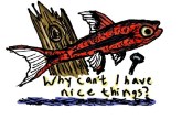 Nice things fish. Stupid Fish series, Volume 1. Marker and digital.