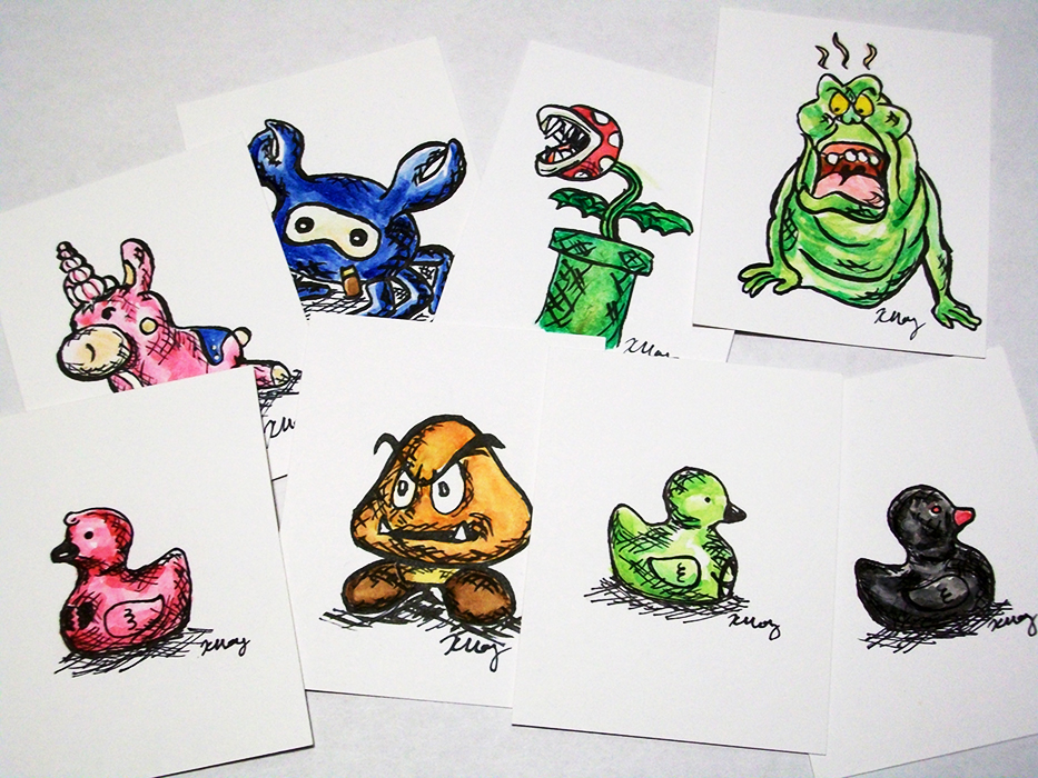 watercolour example set